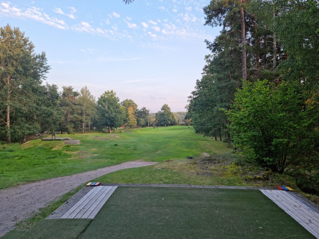 Bild från hål 9 på Björkhagens Golfklubb